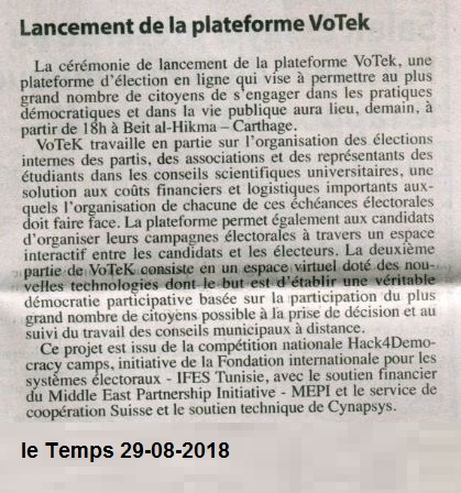 le temps 29-08-2018